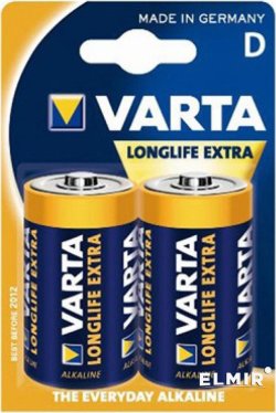 Батарейки VARTA Longlife Extra LR20 BL2